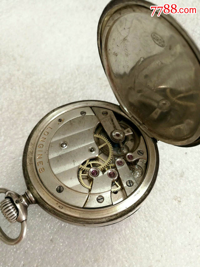浪琴longines,古董纯银机械,老怀表,走时稳定,精致的收藏