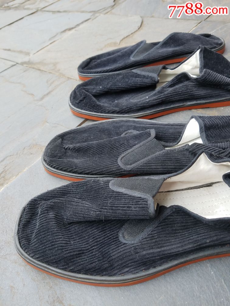 求购38码的红塑料底黑条绒布鞋北京红片懒棕底灯芯绒懒汉鞋