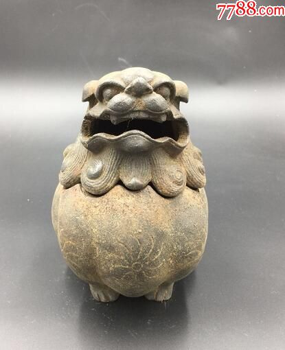 老铁器清代民国时期铁狮子一个