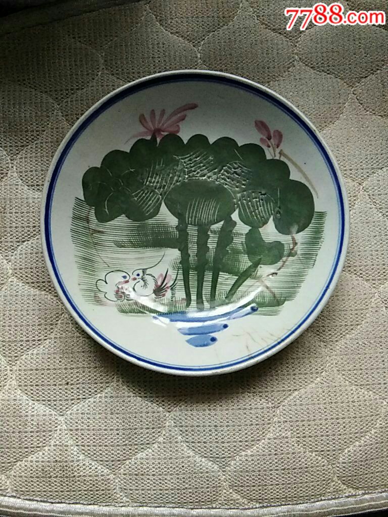 民国鸳鸯荷花大盘_青花瓷_图片鉴赏_收藏价值_7788青花瓷收藏