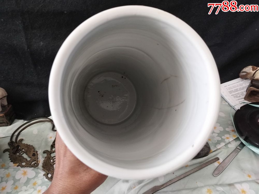 民国大底花鸟帽筒