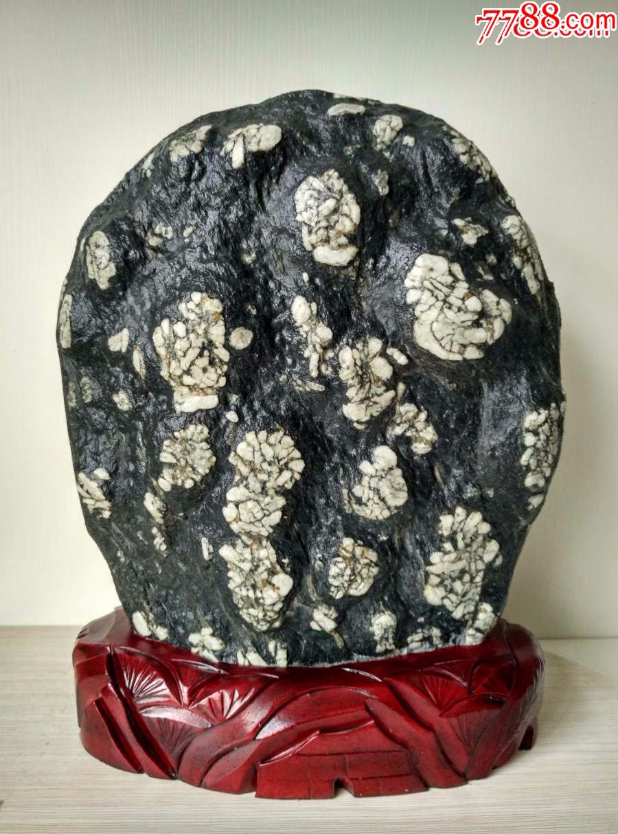 洛阳白牡丹石原石"团团圆圆"