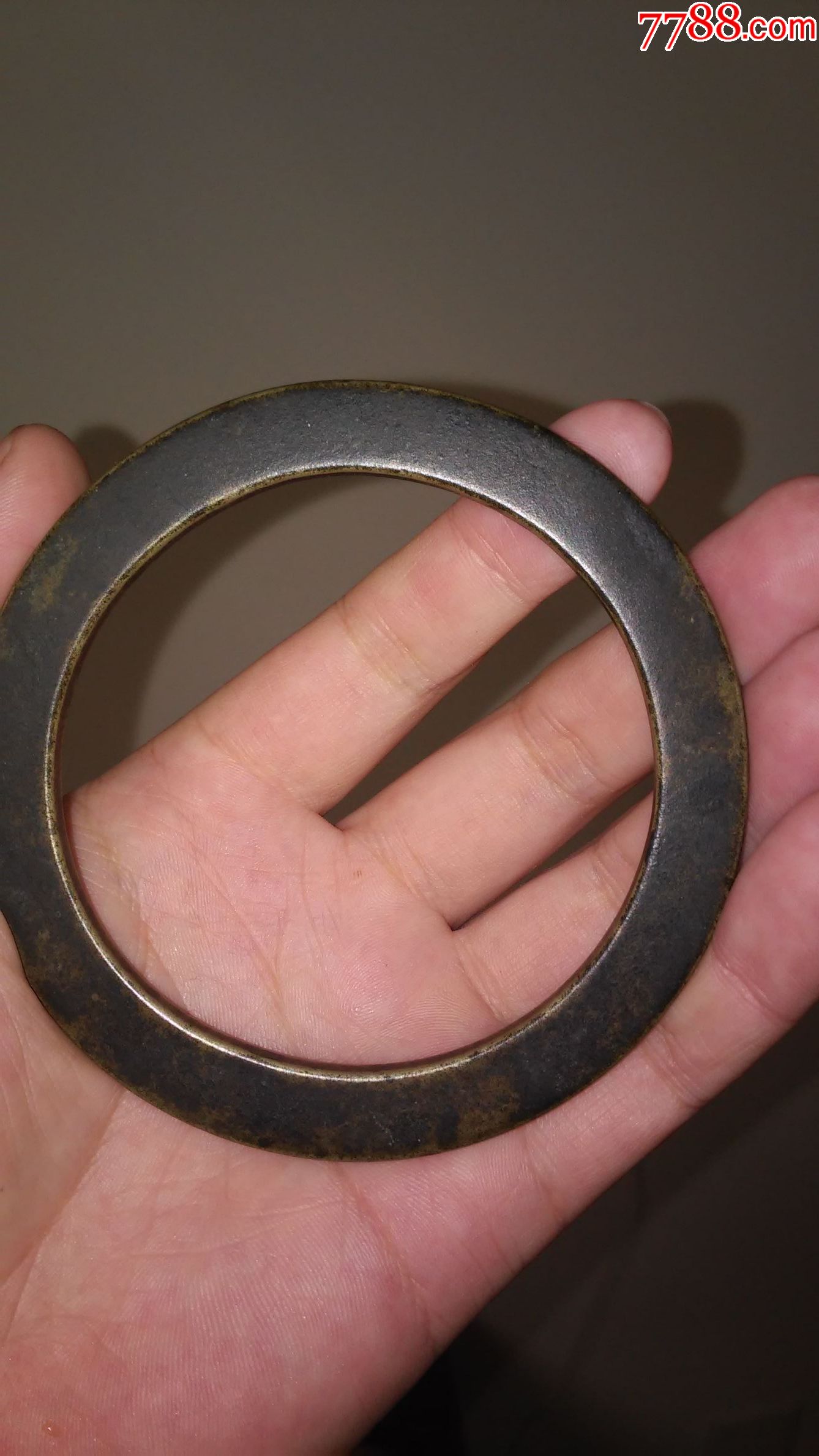 清代圆形铜镇纸