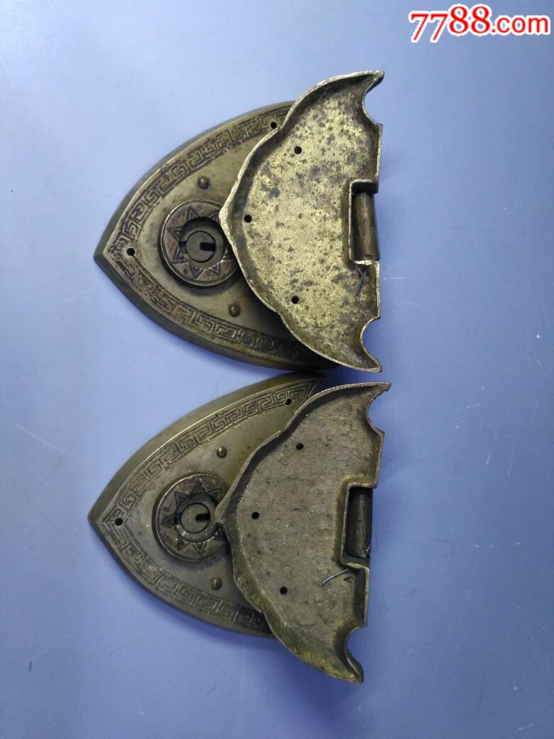 老箱柜锁件一对