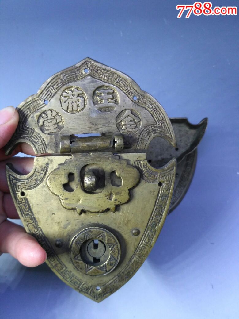 老箱柜锁件一对