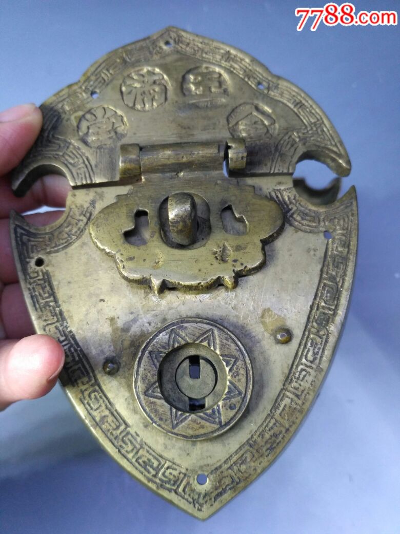 老箱柜锁件一对