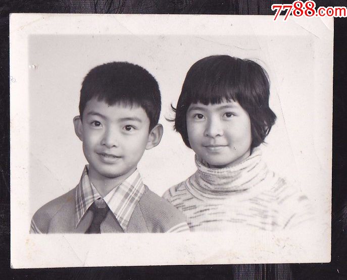 小姐弟合影-价格:3元-se54513084-老照片-零售-7788收藏__收藏热线