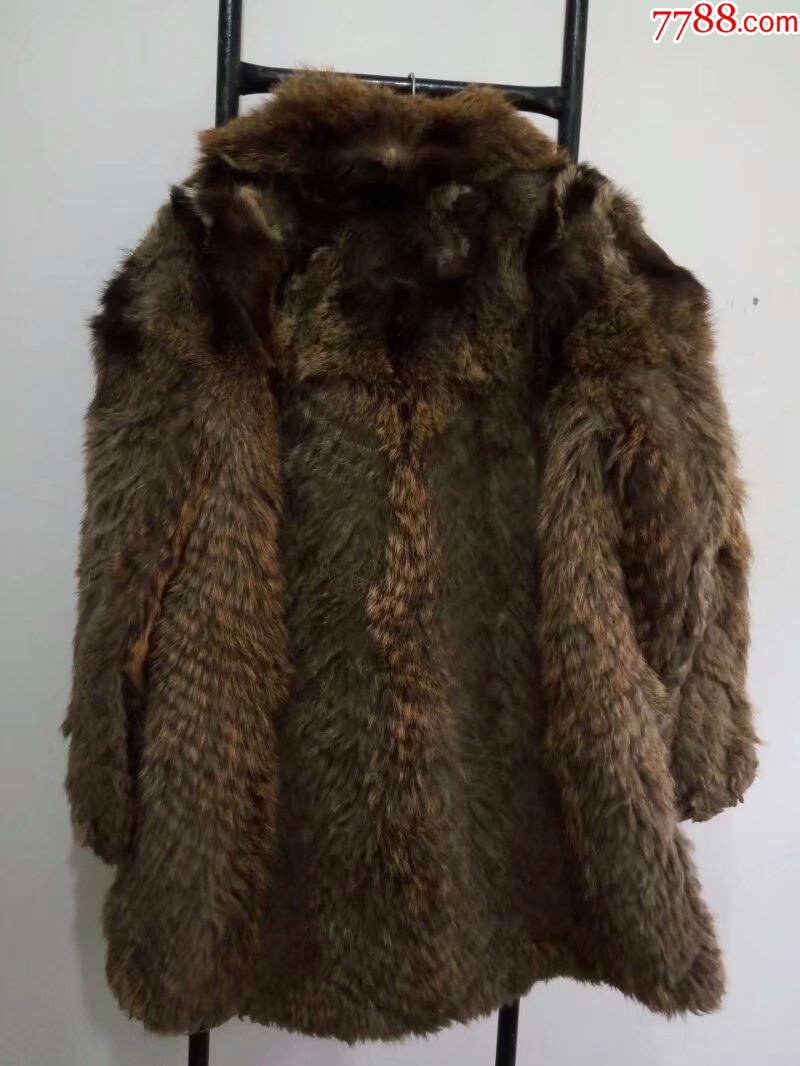 老式山狸子毛皮大衣,老裘皮