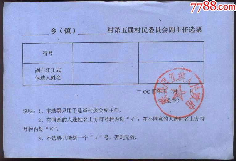 甘肃岷县村民选票