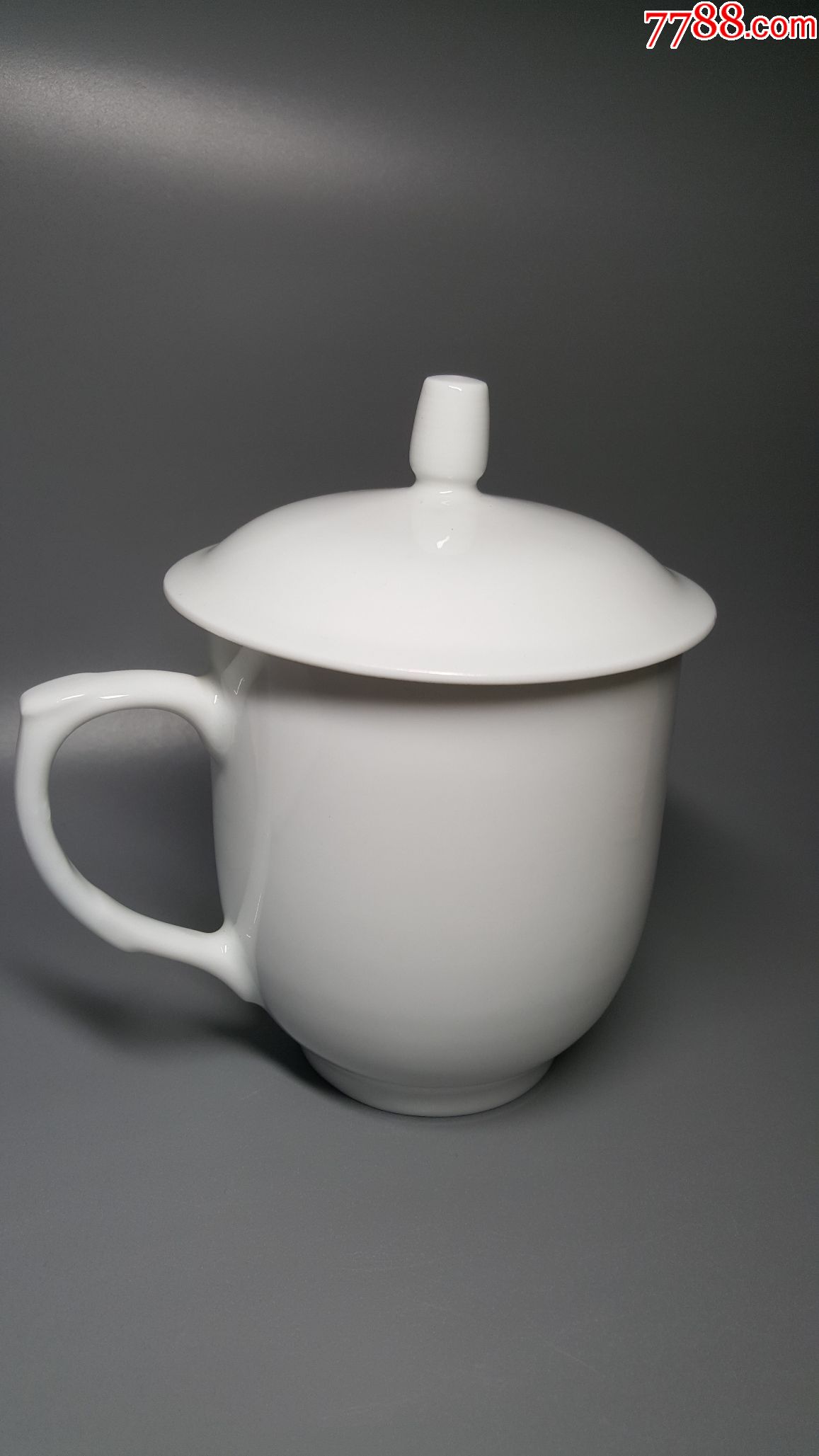 80年代高白泥高白釉釉下彩牵牛花杯-价格:800.