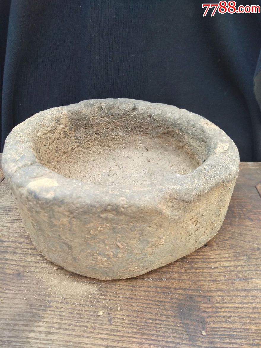 民国老陶盆陶缸农村收购包真黑陶花盆影视道具