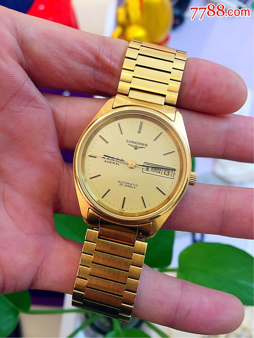 二手极品库存浪琴五星上将包金自动机械男表