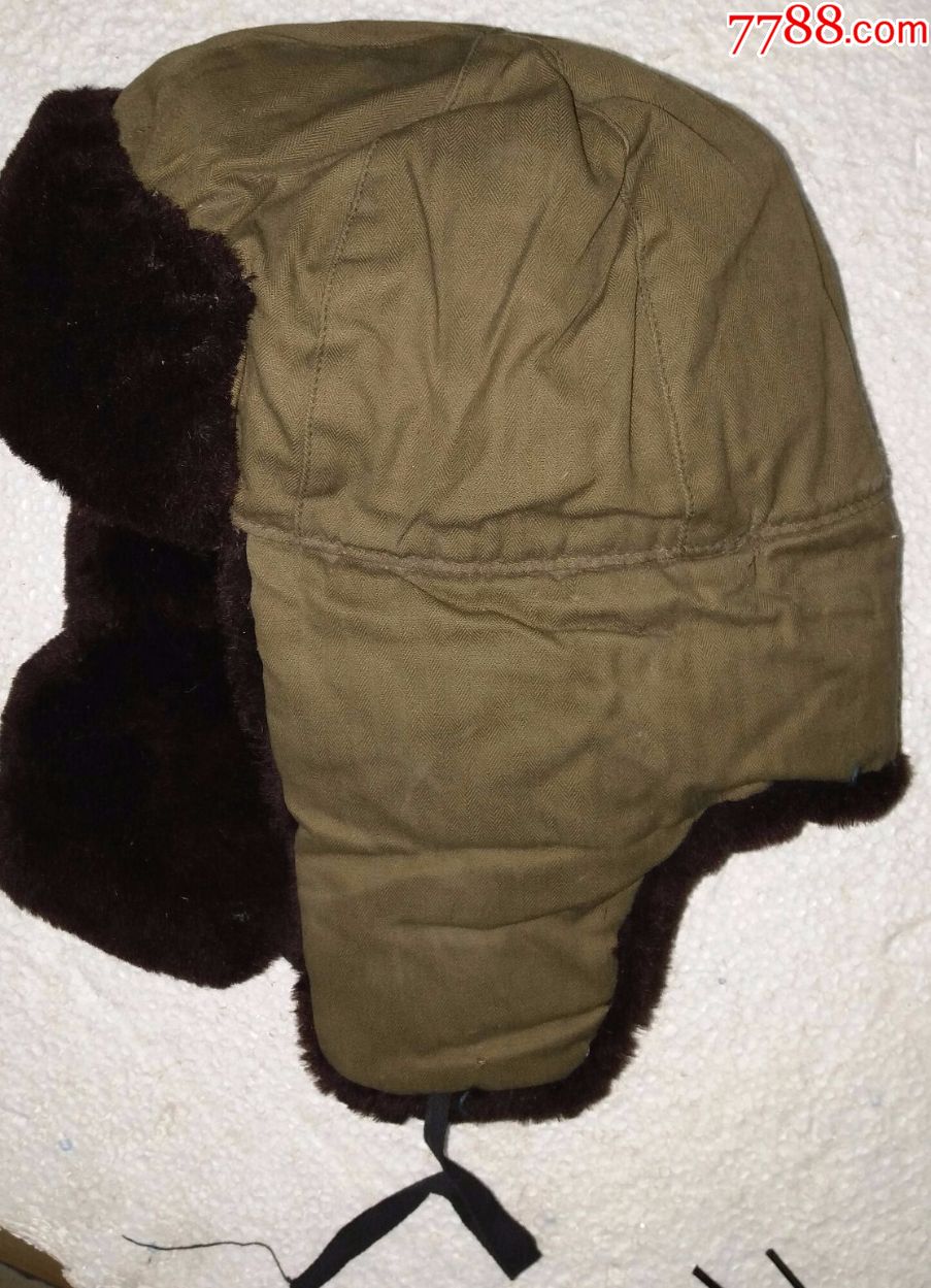 55式斜纹布,5号1960年土黄色棉帽