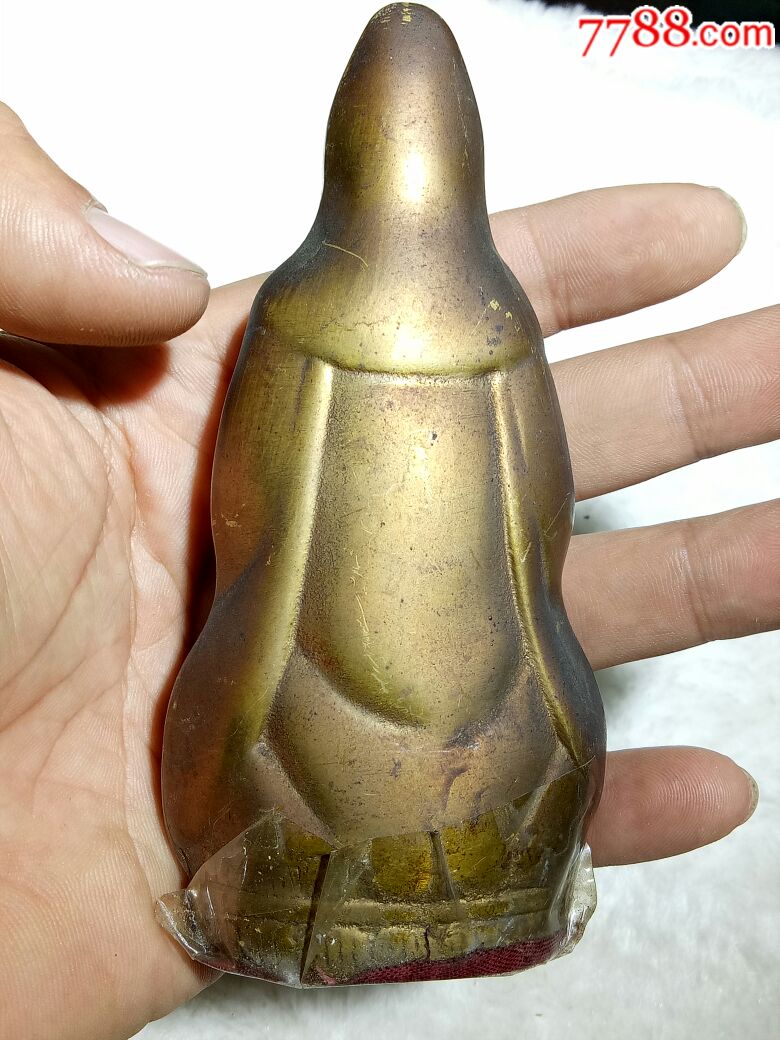 近代,工艺品铜观音合模佛像