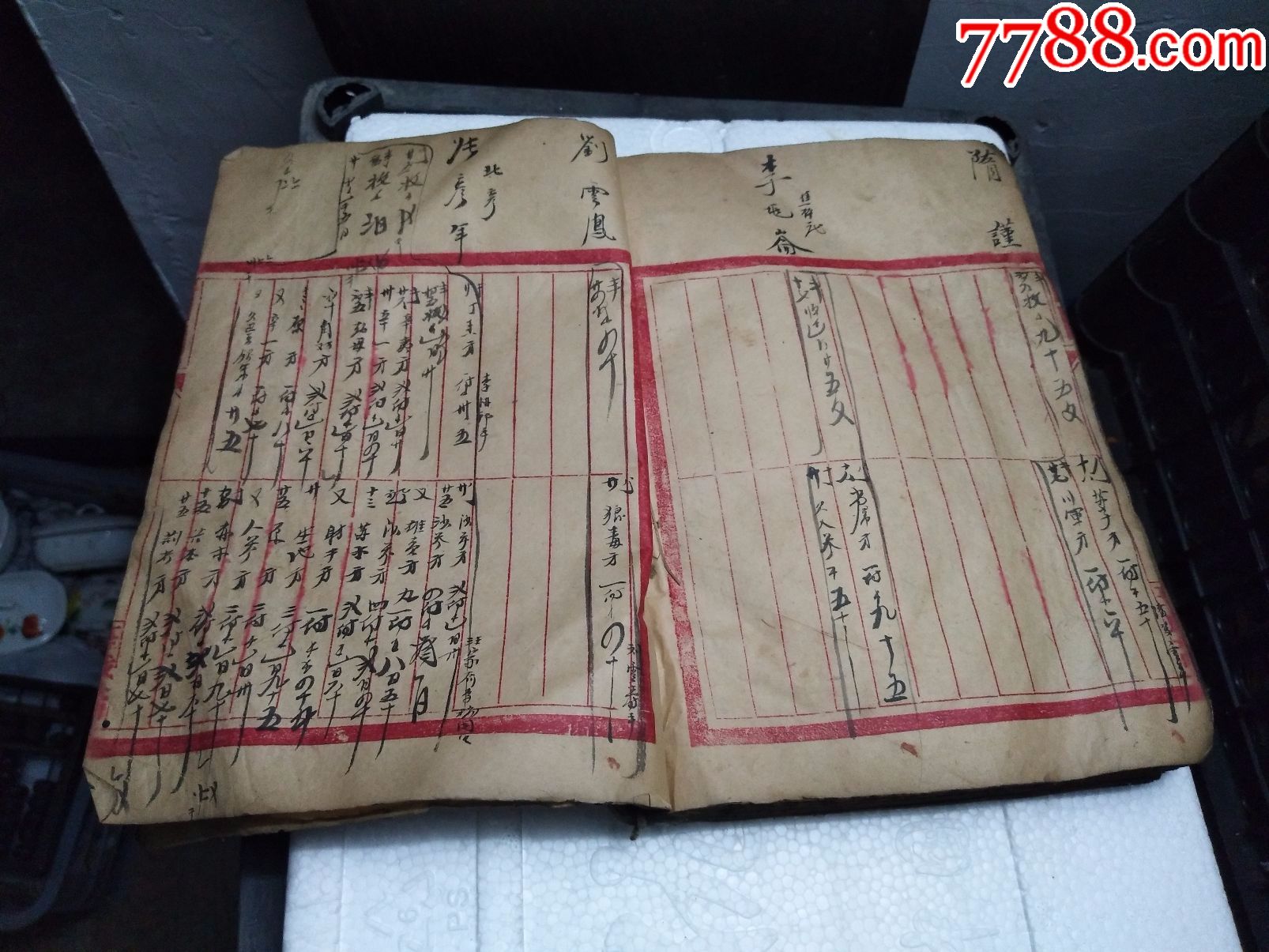 古董古玩民俗民国老旧物件宣纸记账本老账本710a