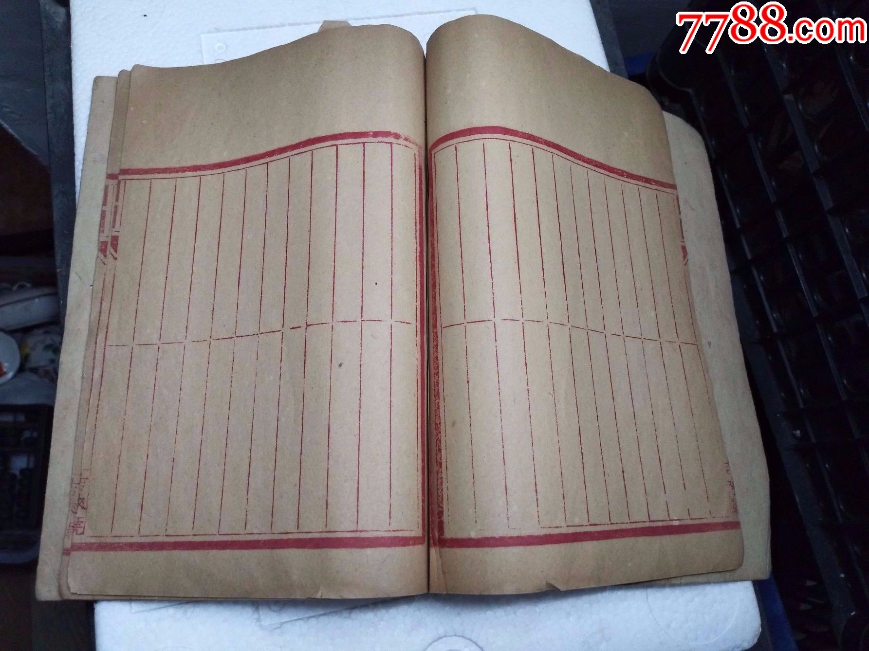 10页空白古董古玩民俗保真包老清朝光绪老旧物件宣纸记账本老账本710b