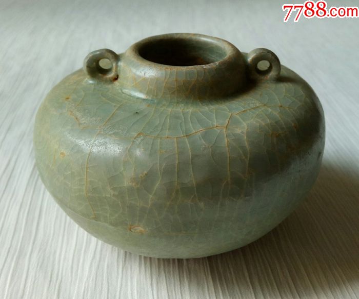 明龙泉双系印花水盂