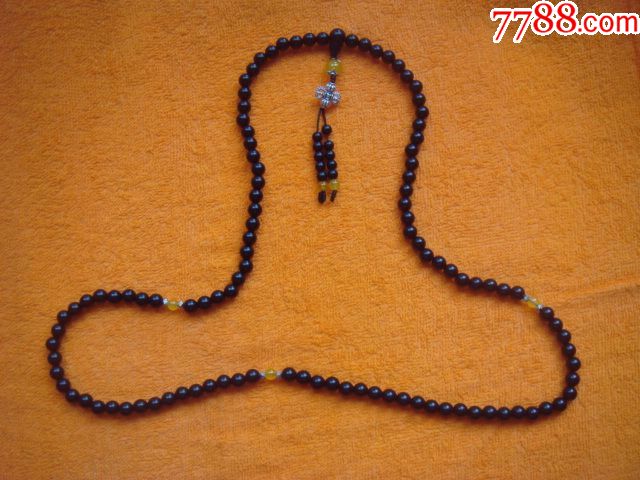 天然黑檀木顺纹佛珠手串手链念珠