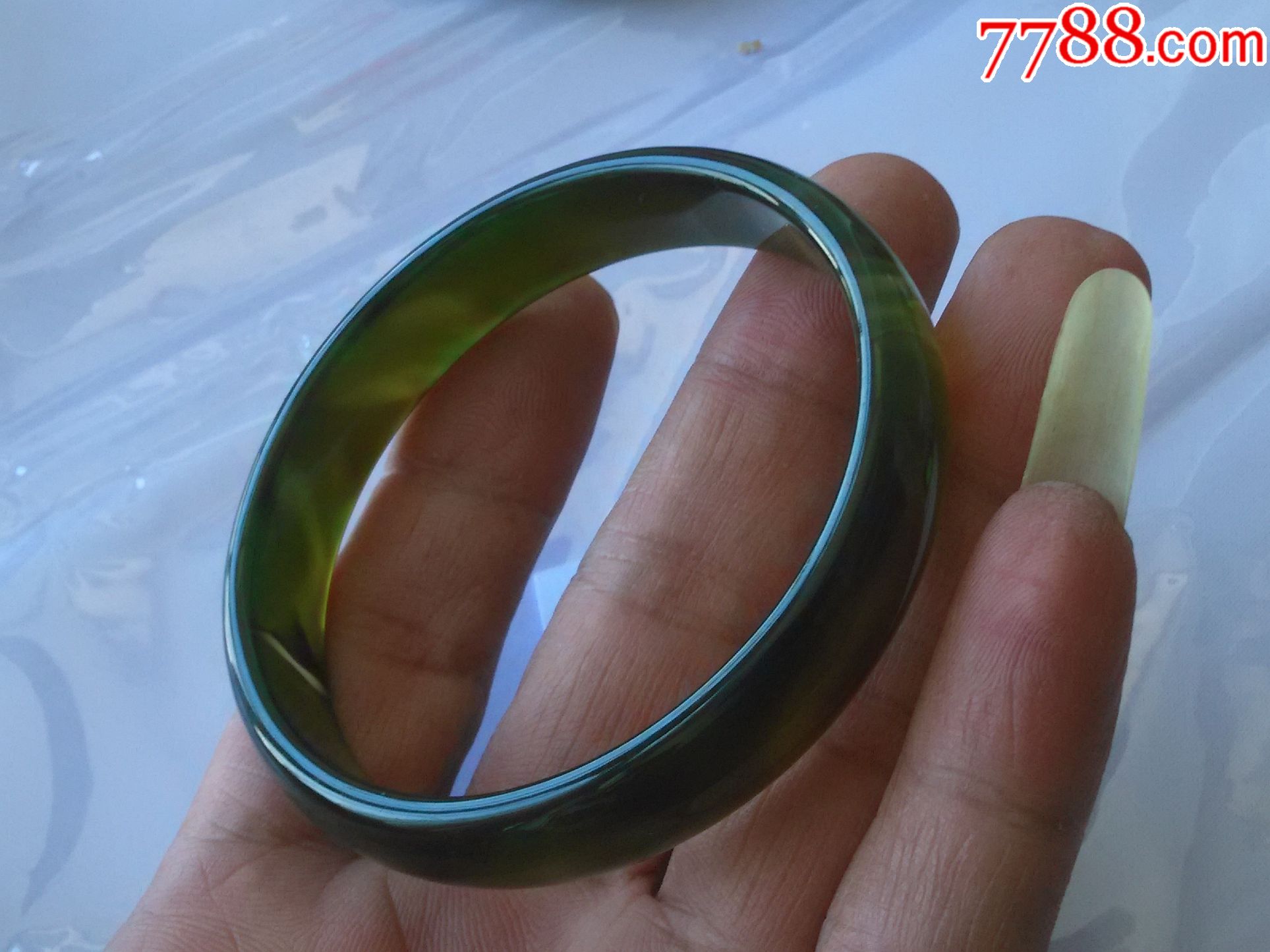 天然水胆玛瑙1220-6素面手镯