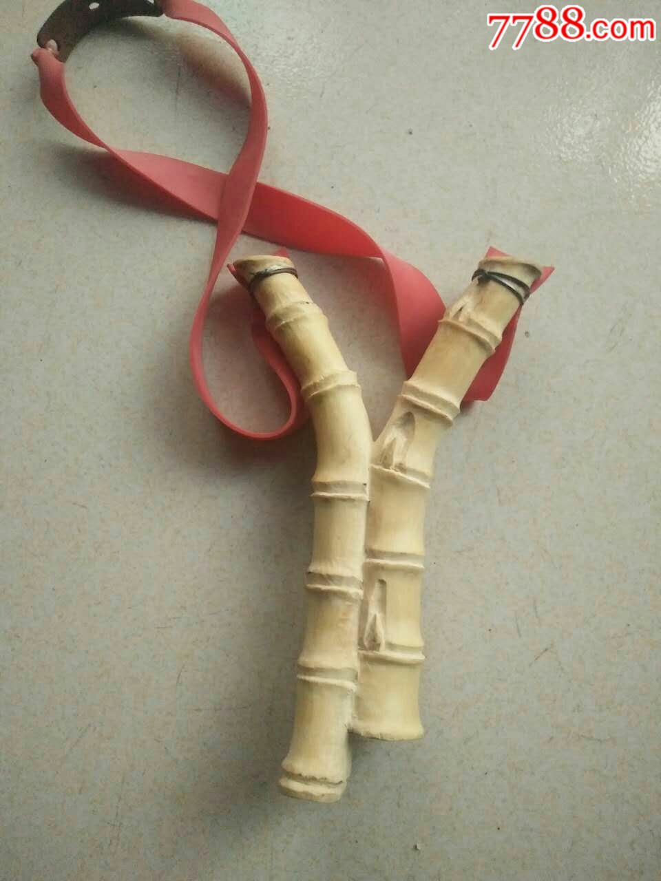 黄杨刻竹节弹弓148cm