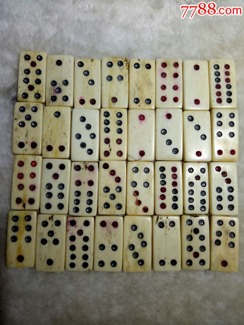 民国骨质牌九一套,带原盒-se55011745-宣和/骨牌/牌九-零售-7788收藏