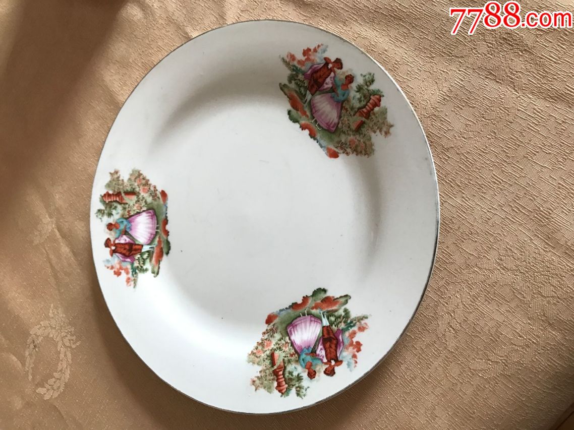 异国风情人物五彩小瓷盘子碟子