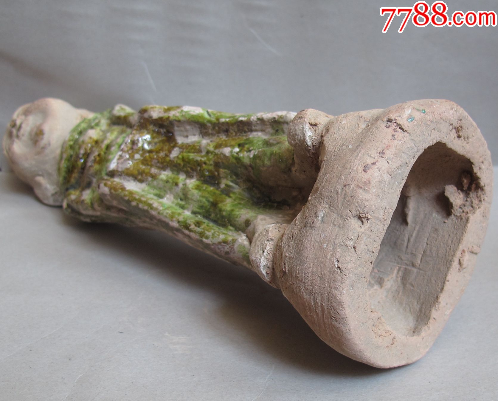 辽代三彩绿釉佛像【大开门好题材好品相!】