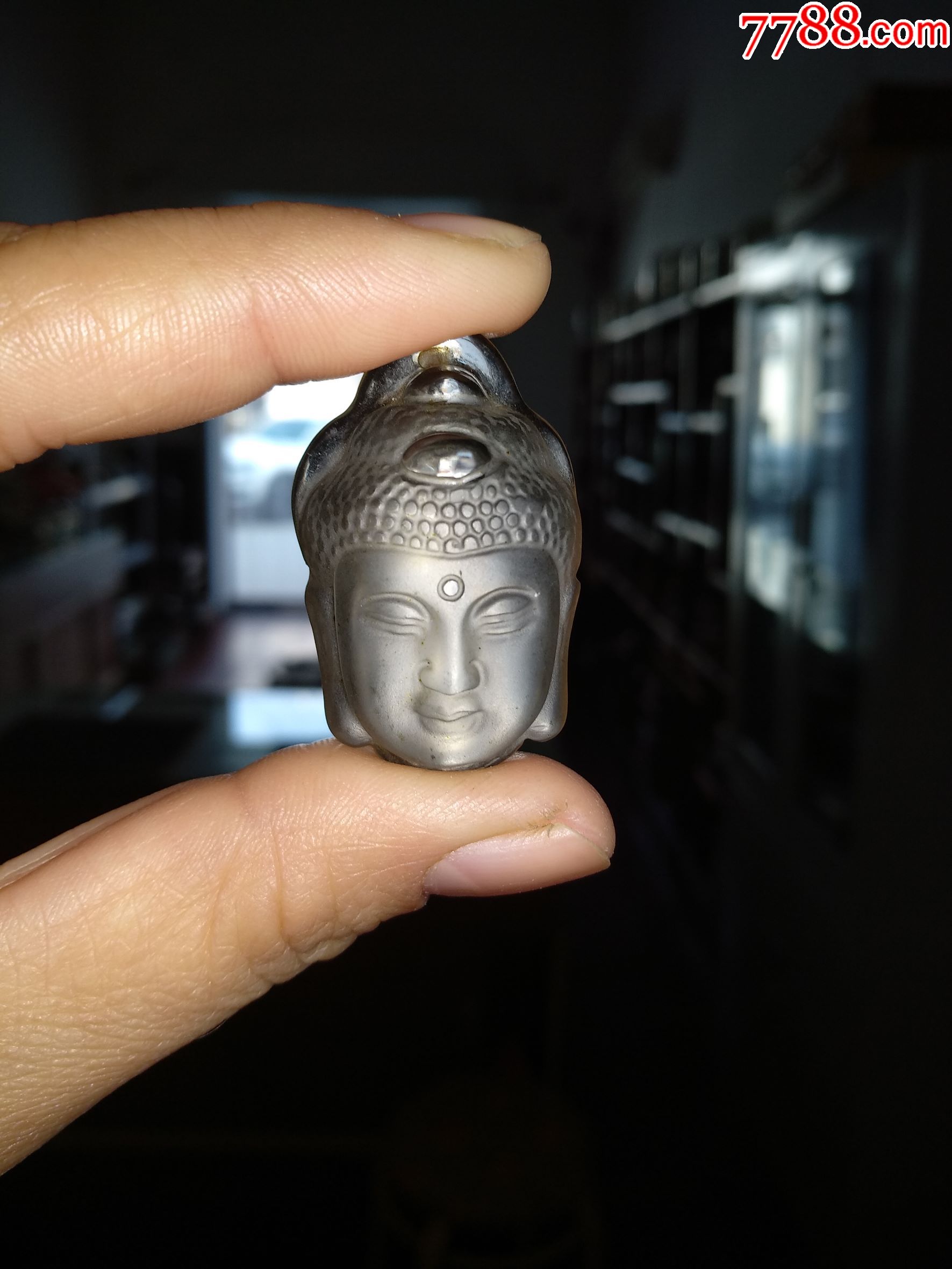 白水晶佛头挂坠