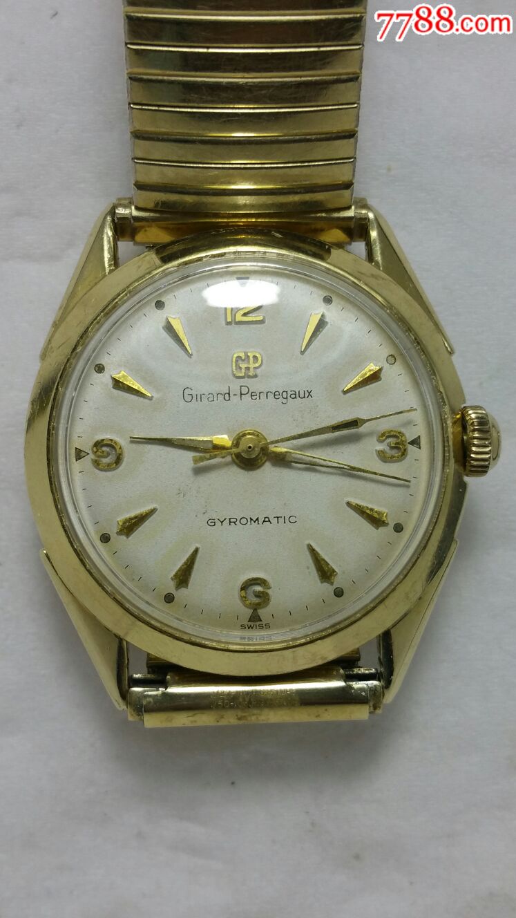 瑞士芝柏14k实金自动古董表,直径31毫米,走时准确