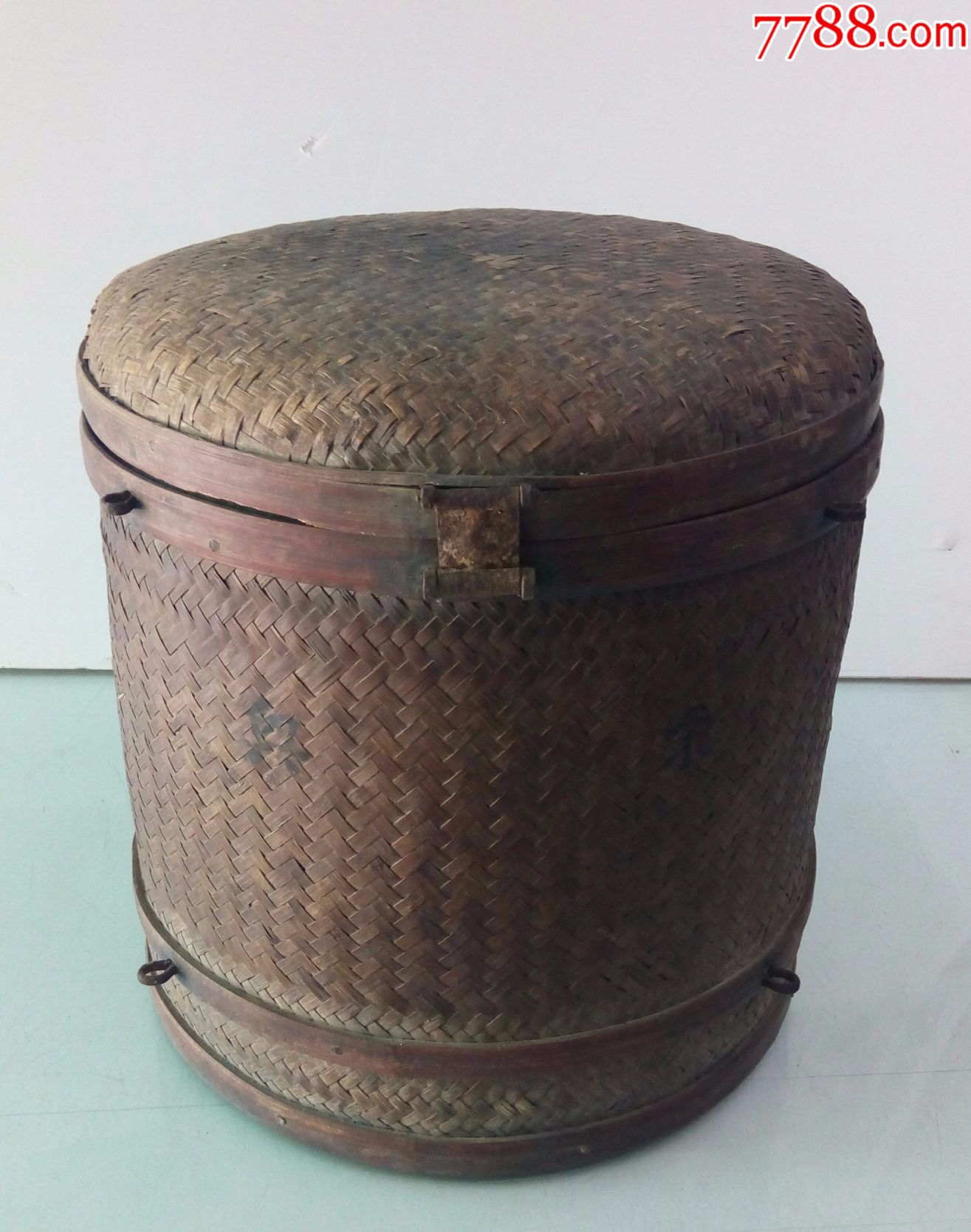 民国竹编老茶桶