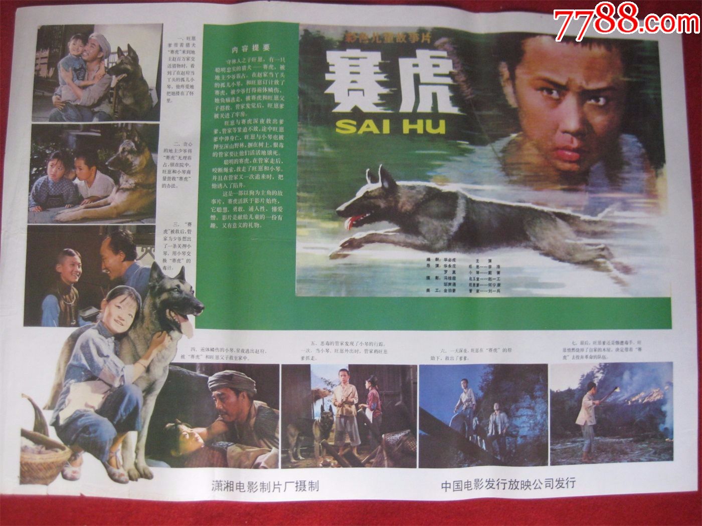 怀旧收藏80年代电影海报2开赛虎潇湘电影制片厂摄影