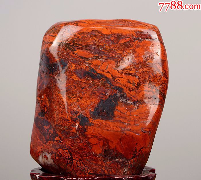 奇石宝玉石原石红碧玉桂林鸡血石桂林鸡血玉原石精品鸽血红摆件15