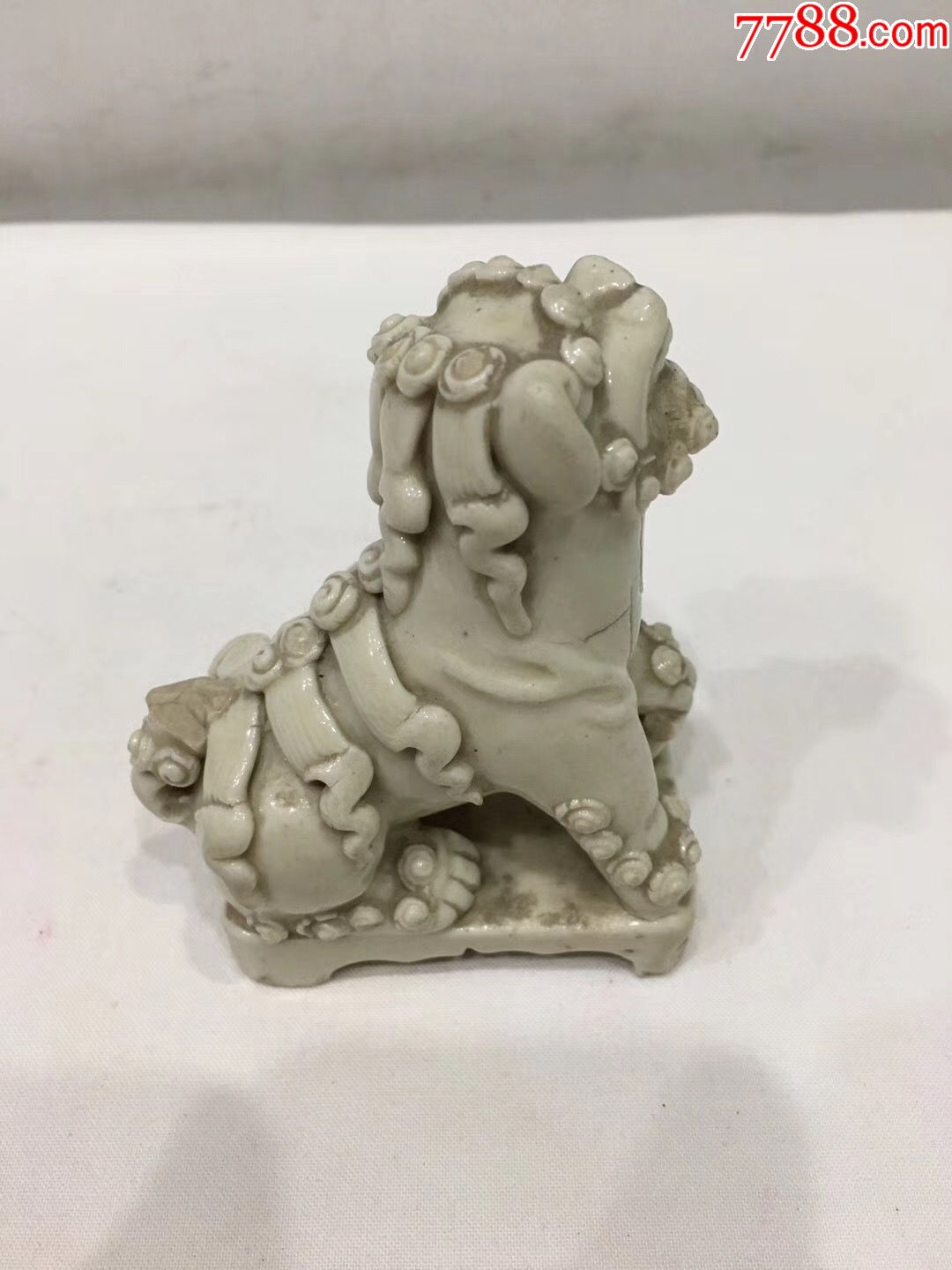 明代德化窑狮子瓷塑-雕塑瓷/瓷雕-7788收藏