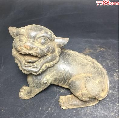 清代民国时期铁狮子一对