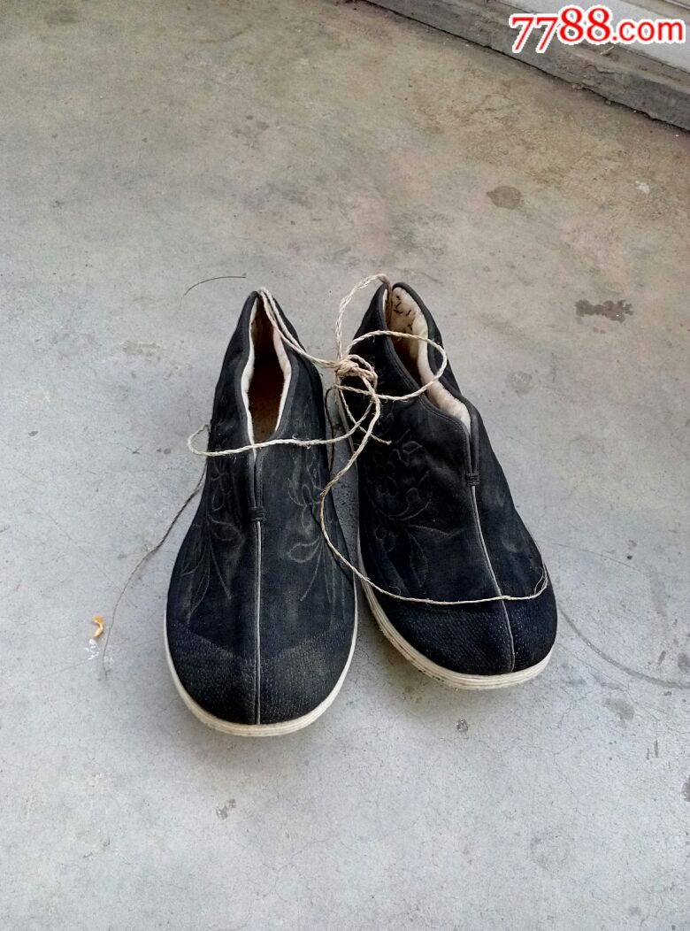 纯手工千层底老棉鞋.