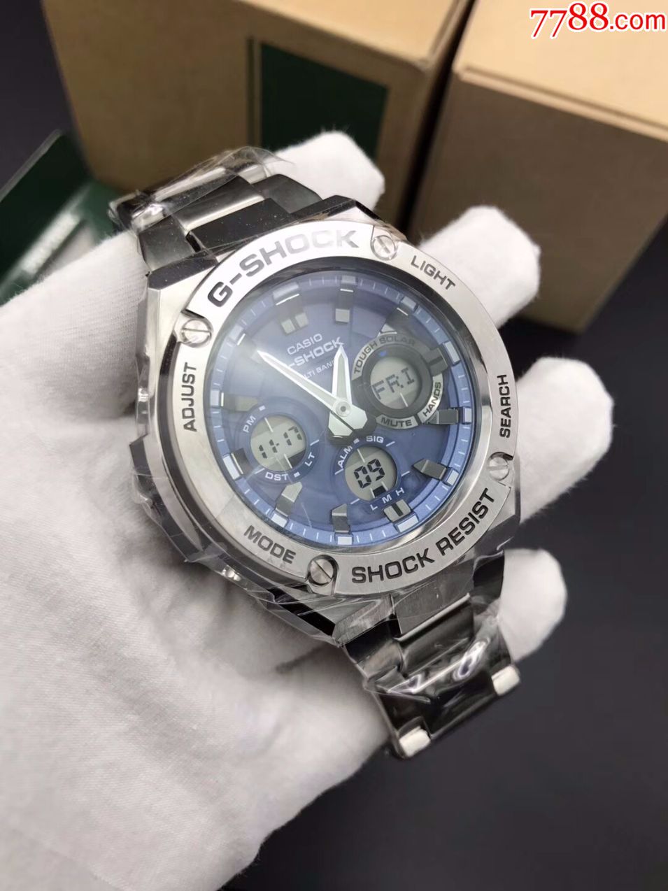 全新国行卡西欧g-shockgst-w110d-1a腕表