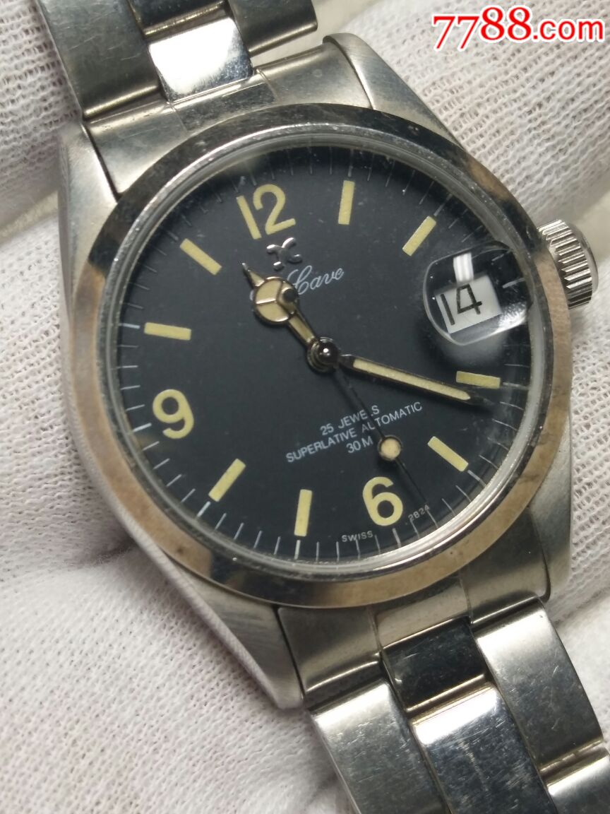 迪卡2824机芯锁把自动中性表-手表/腕表-7788收藏