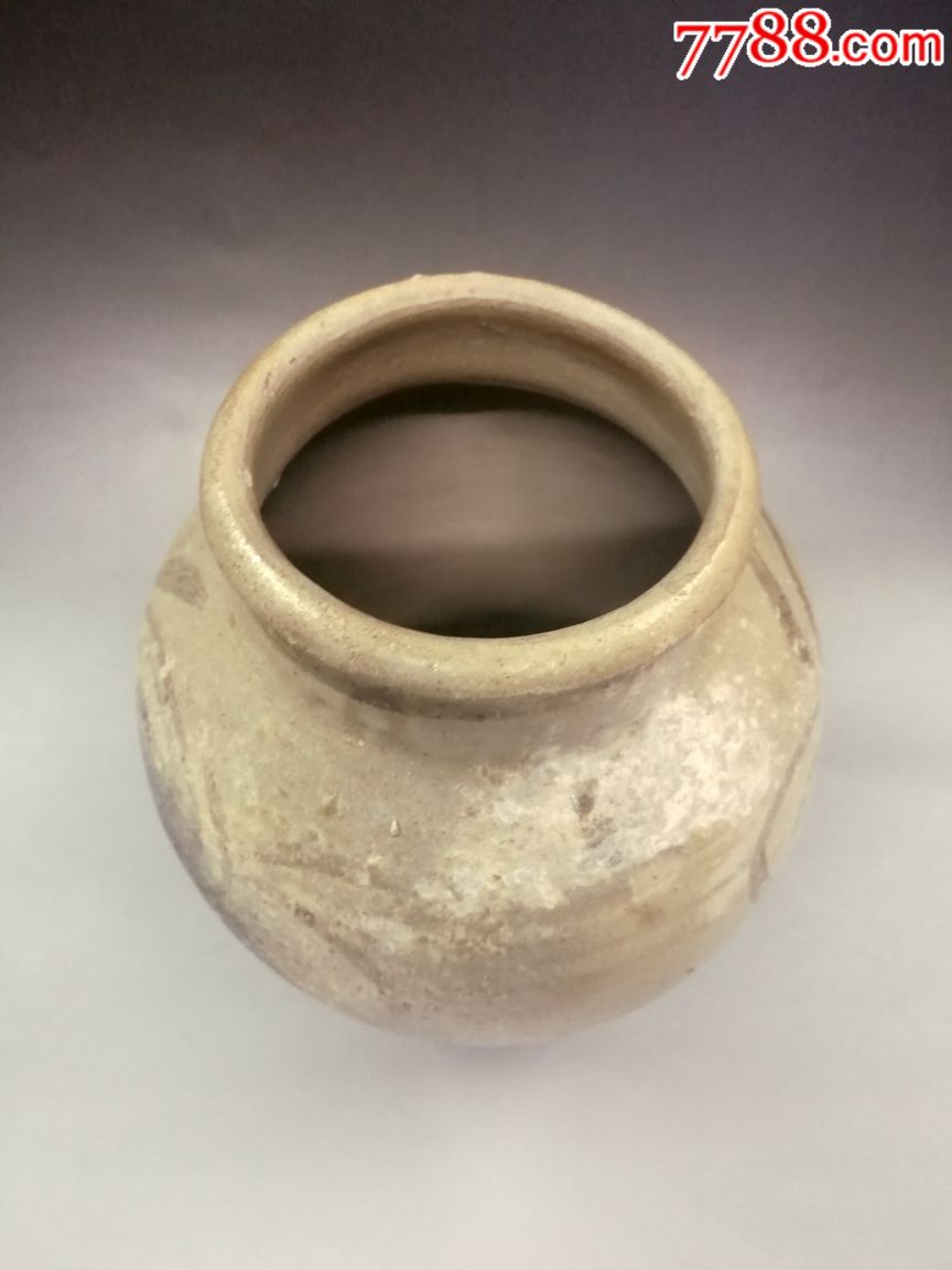 古董古玩收藏品辽金冮官窑青釉彩绘陶罐_其他陶器_第5张_7788纸艺