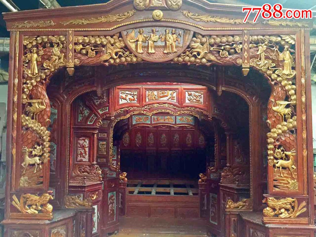 四进拔步千工床