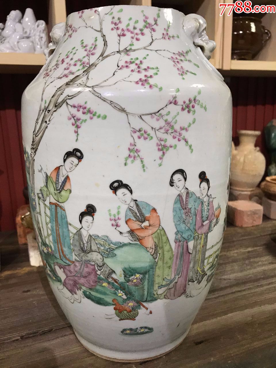 民国浅绛彩名家黄聚顺花瓶