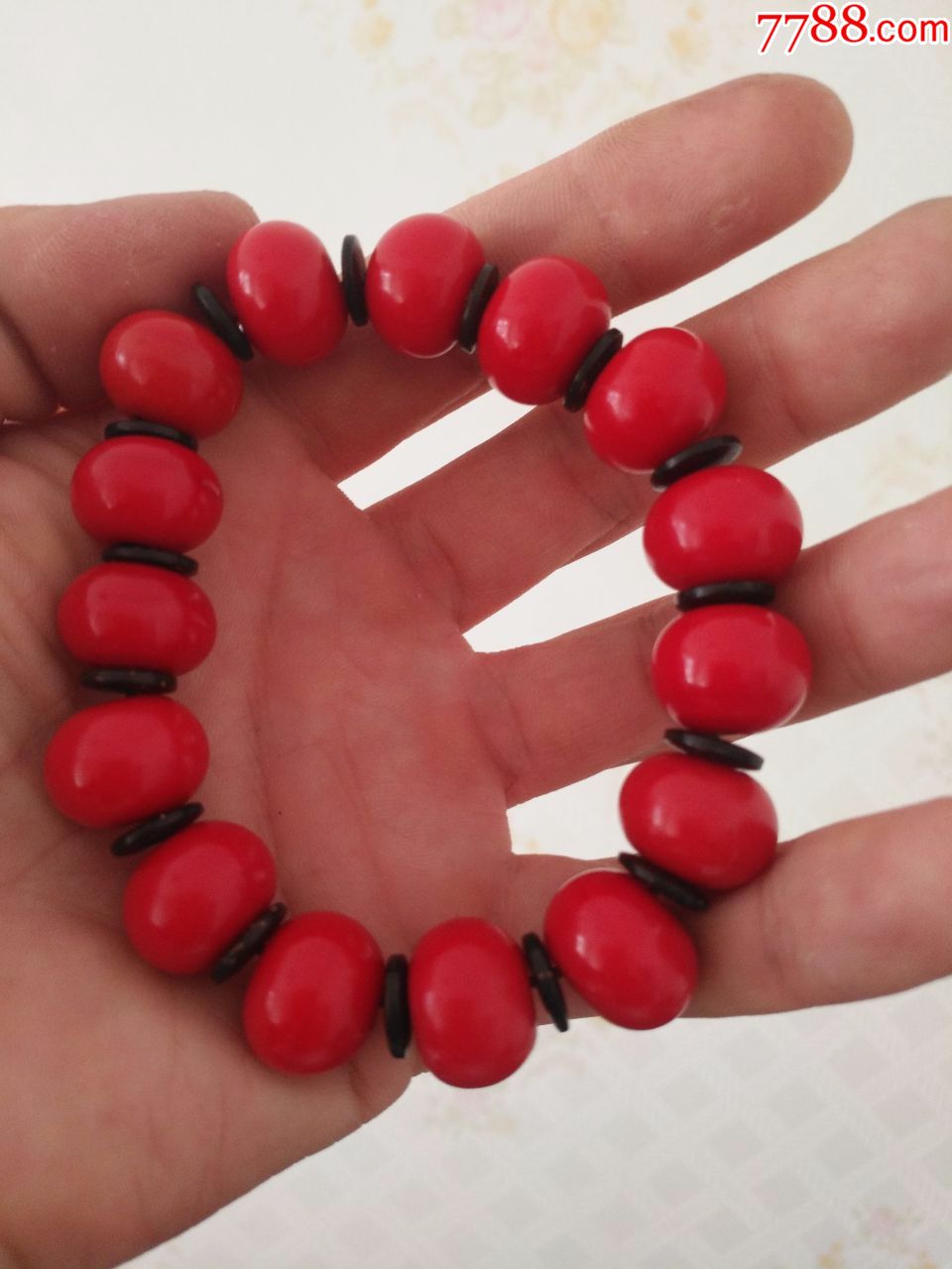 胭脂红老琉璃手串-se55928289-琉璃珠/球-零售-7788收藏__中国收藏