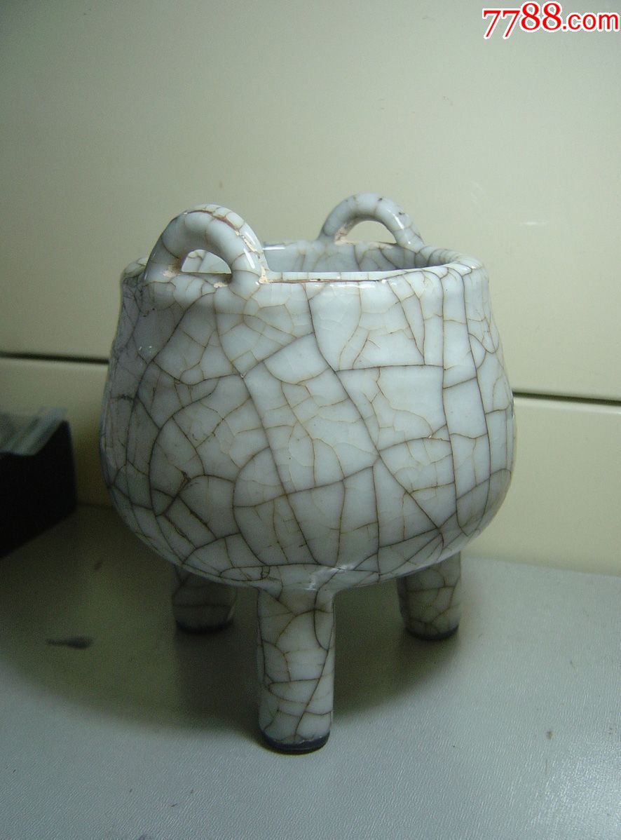 宋代哥窑双耳三足香炉-se56024017-青白瓷/影青瓷-零售-7788收藏