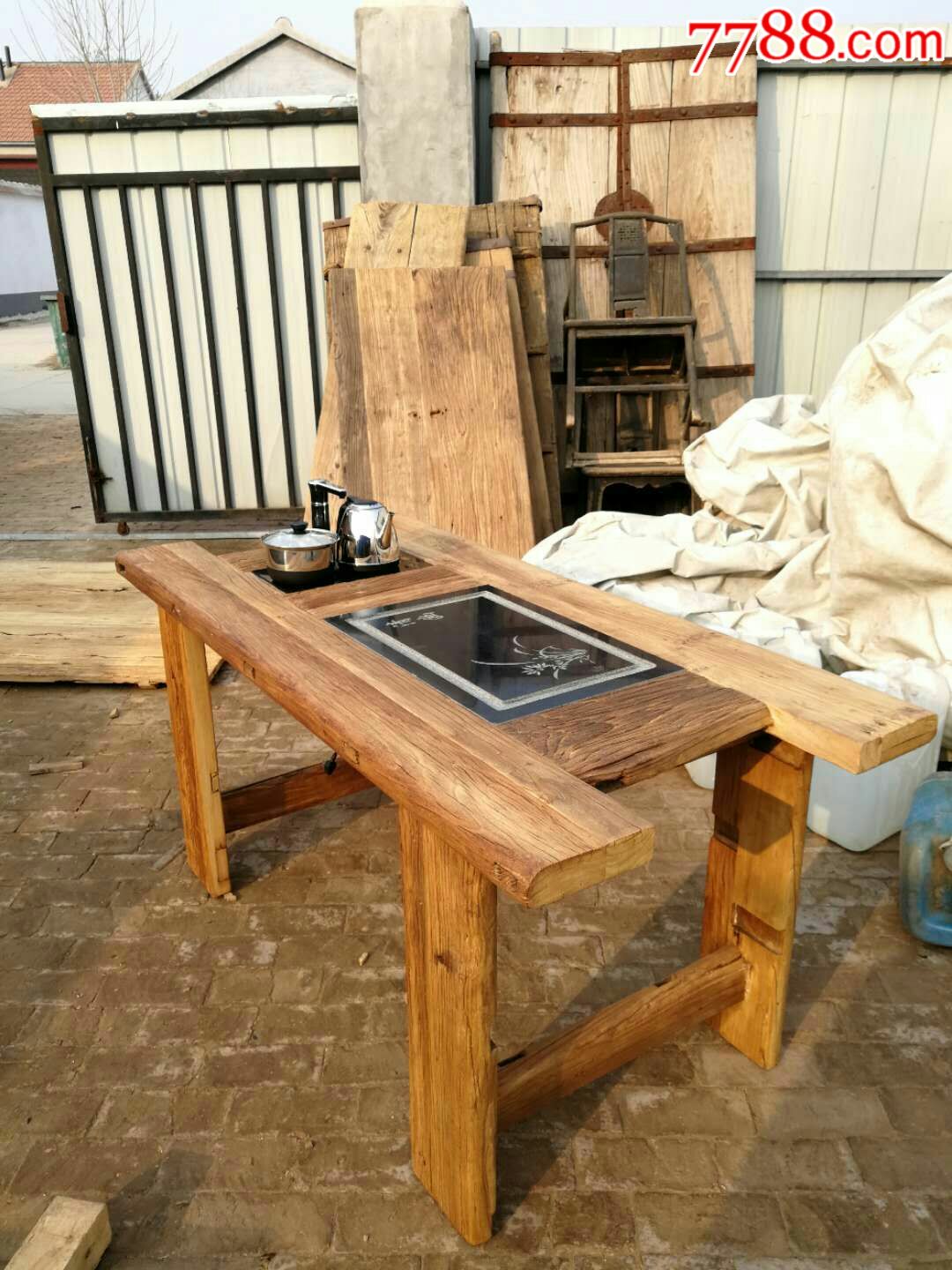 老式桌子改造成茶桌图片