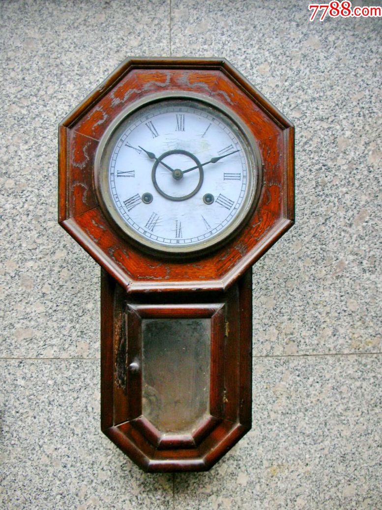 民国马球鱼尾挂钟