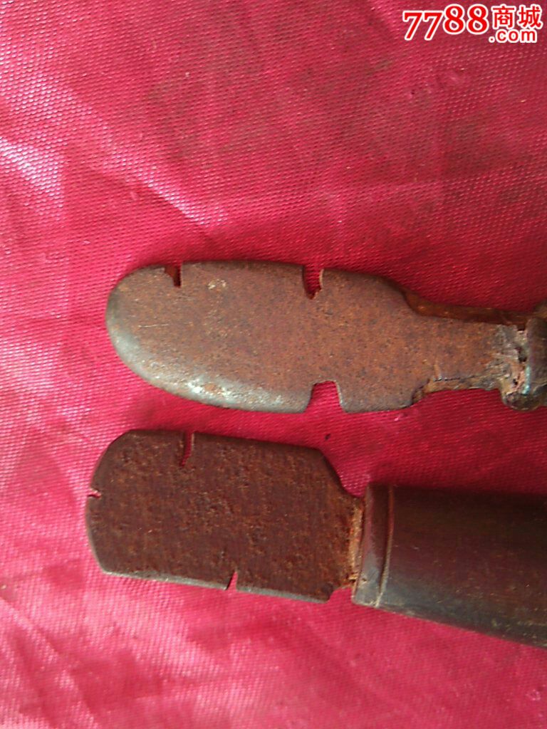 清末民国牛角把铁工具两件