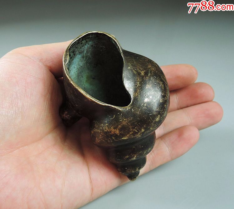 民国海螺形小水盂水丞小水洗小笔洗