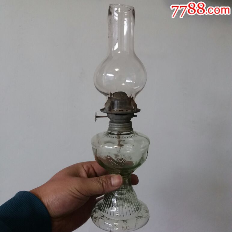 50年代到60年代民用玻璃罩灯煤油灯品相完整保真保老
