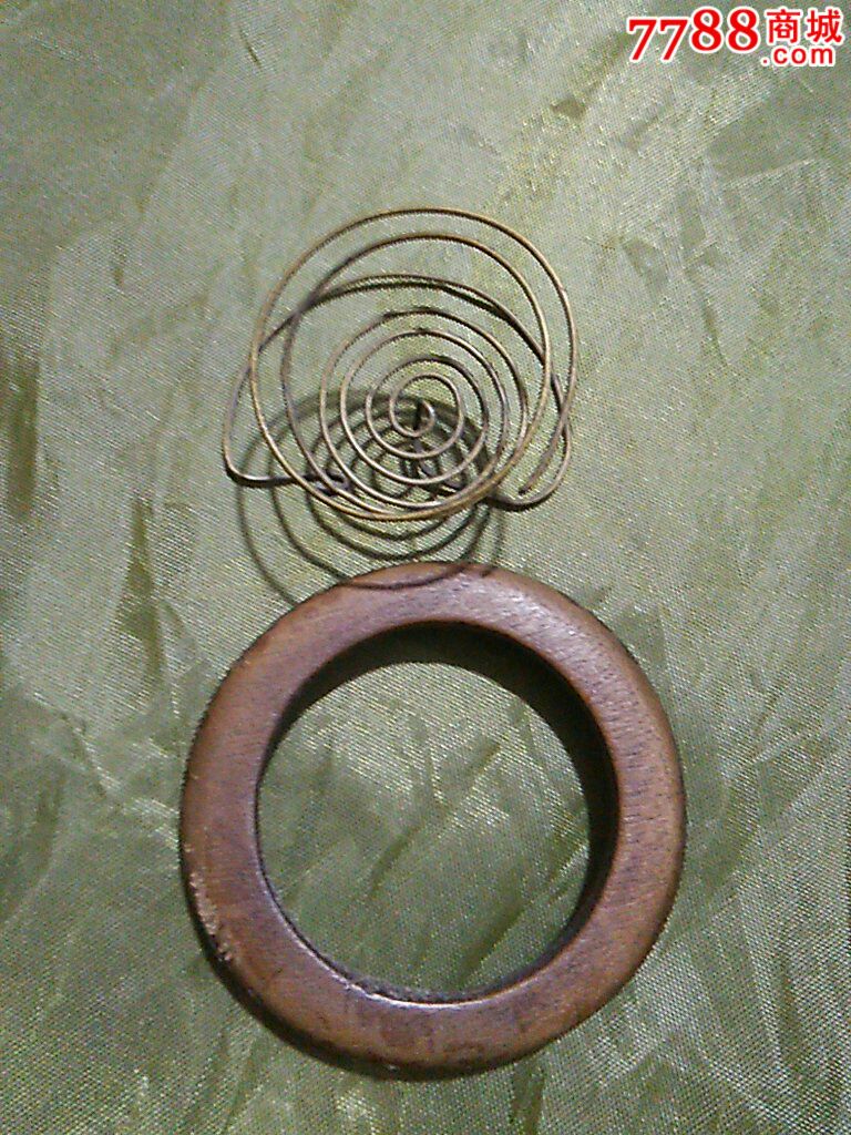 清末蝈蝈葫芦铜簧和木口两件