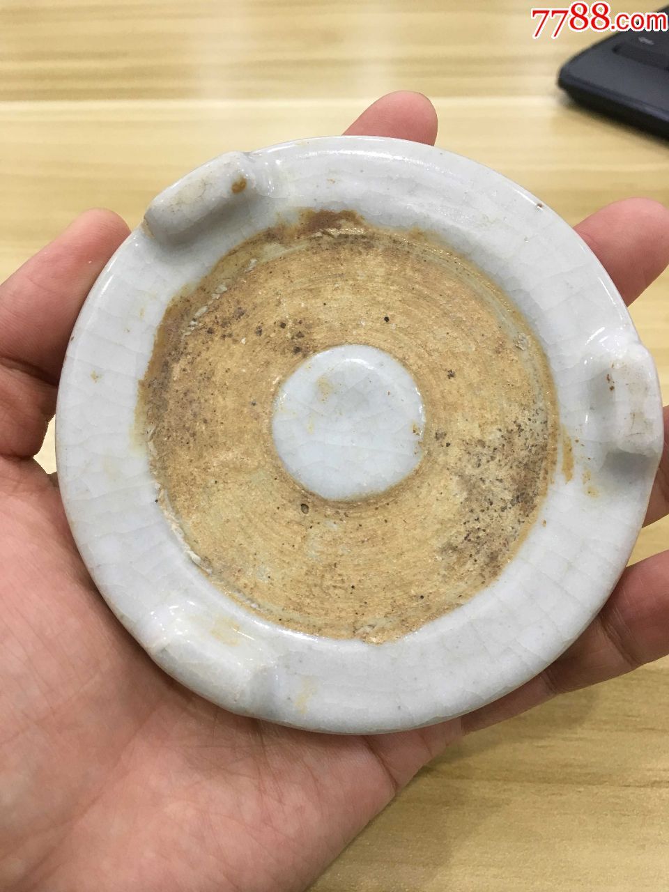 清代雍正哥釉香炉底足残件_瓷片_第1张_7788瓷器