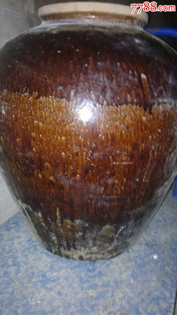 老物件老记忆民国时期酱釉瓷米缸